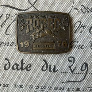 Rodeo Belt Buckle - Bronze